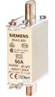 3NA3-820 or 3NA3820 50A 000 NH Centred Tag Fuse gG 500 V ac