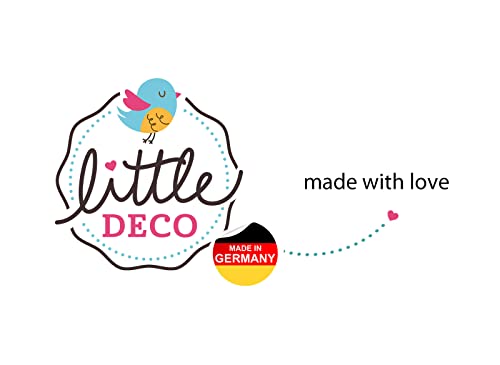 Little Deco Bär auf Mond Wandsticker Tiere für Babyzimmer Wandtattoo Heißluftballon für Kinderzimmer Wandaufkleber selbstklebend DL850-5