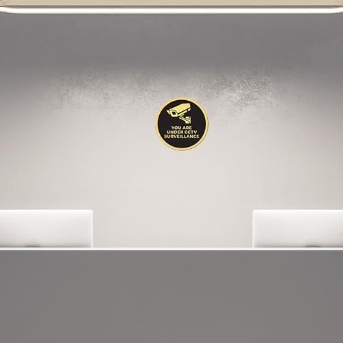 Image of Rousrie CCTV Stickers For Glass Doors (Size: 6 Inch) For Office, Stores, Cafe, Hotel, Restaurant, Business & Shop, Self-Adhesive, Acrylic Signage (CCTV)