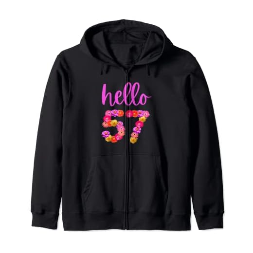 Flor de cumpleaños de 57 Años Hola 57 Es mi cumpleaños 57 Sudadera con Capucha