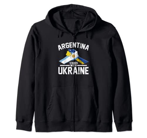 Argentina se encuentra con la bandera ucraniana argentina ucraniana Sudadera con Capucha