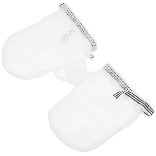 ERINGOGO 1 Pair Anti-Eating Gloves Nail Biting Stop Guard Thumb Protector Prevention Girl Mittens Nail Biting Treatment No Suck Newborn White Boy Soothing Nylon Products, 12x7.5x0.5cm