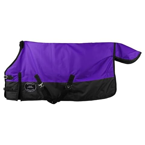 Showman Adjustable 48"-54" Pony/Yearling 1200 Denier Turnout Blanket (Purple) Cover