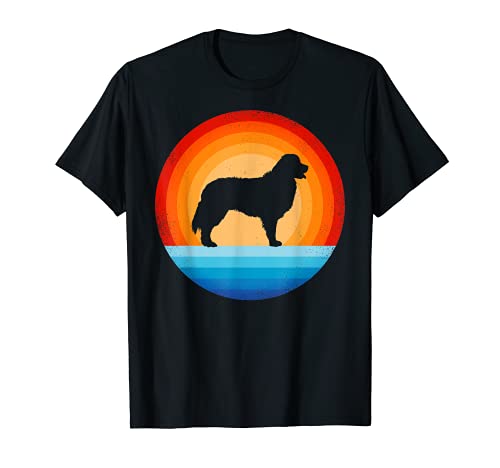 Bernese Mountain Dog Retro Vintage 60s 70s Sunset Hombres Mujeres Camiseta