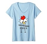 Photo Gallery donna pazzo pollo divertente idea regalo maglietta con collo a v Photo Gallery donna pazzo pollo divertente idea regalo maglietta con collo a v