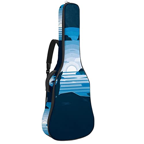 Housse de transport étanche pour guitare acoustique avec double bandoulière et poche Motif renard sur fond rose… - Les Beatles, Paul McCartney, John Lennon, RIngo Starr, George Harrison Housse de transport étanche pour guitare acoustique avec double bandoulière et poche Motif renard sur fond rose…