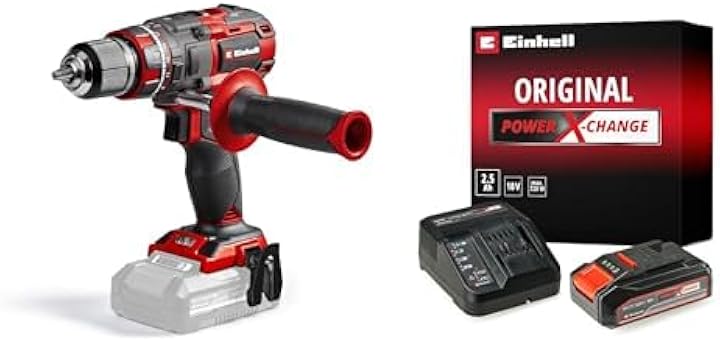 Einhell TP-CD 18/80 Li-i BL - Solo, Akülü Darbeli Matkap ve Einhell 18V 2,5 Ah PXC Starter Kit (Başlangıç Seti)