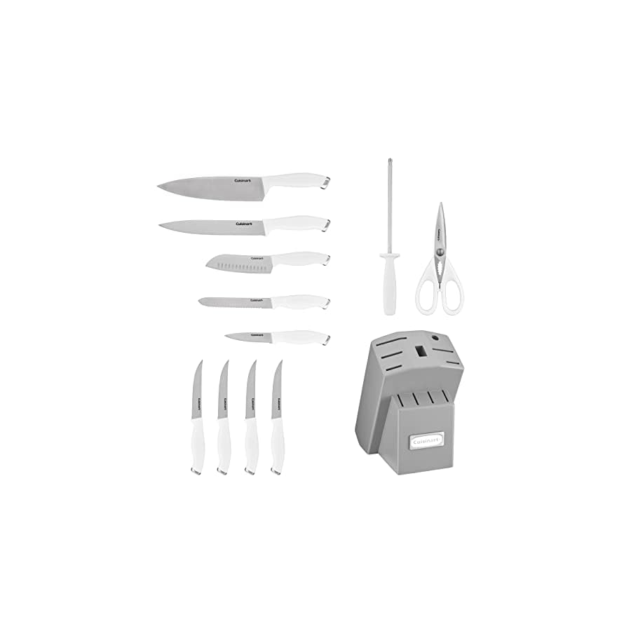 Cuisinart-C77SSW-12PG-Color-Pro-Collection-12-Piece-Knife-Block-Set-White-with-Grey-Block Cuisinart C77SSW-12PG Color Pro Collection 12 Piece Knife Block Set, White with Grey Block