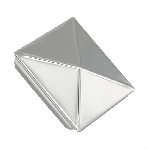 Desiumite Edelstahl-Pfostenkappe für verzinkte Stahlpfosten, Pyramiden-Abdeckkappe für Zaunpfosten, 10 Stück, Silber (16–100 mm quadratisch) (1 Stück, 100 mm)