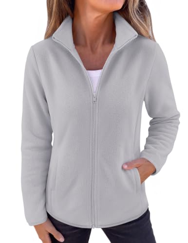 Zeagoo Fleece Jacket Women Casual Lightweight Zip Up Spring Jackets Coats - image 1
