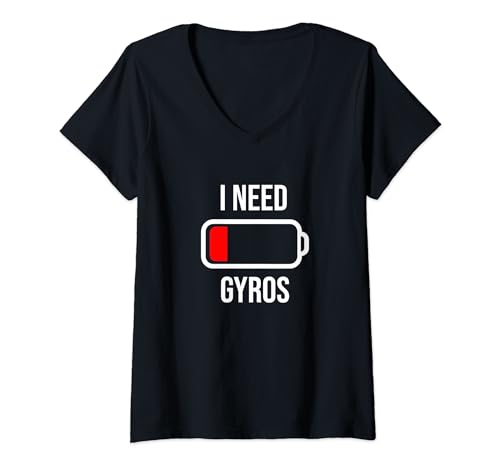 I Need Gyros - Eat Cooking Funny Food V-Neck T-Shirt