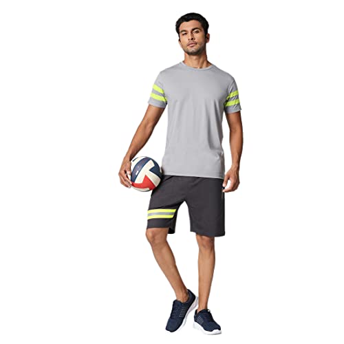 Image of Bewakoof Men's Casual Reflector Melange Shorts
