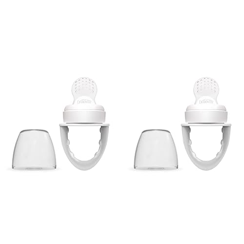 Dr. Brown's Diseñado para nutrir, Fresh Firsts - Alimentador de silicona, gris, talla única (paquete de 2)