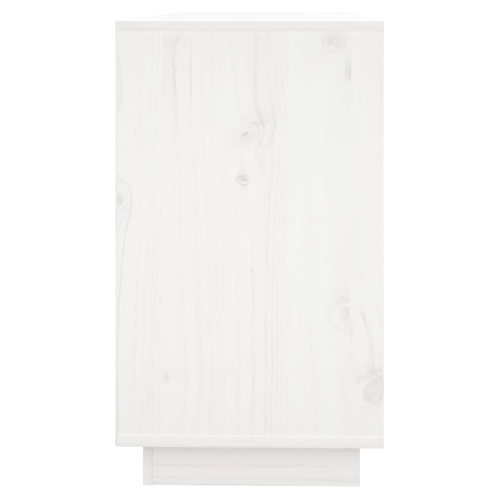 Salon Credenza Bianco 111x34x60 cm Legno massello di pino