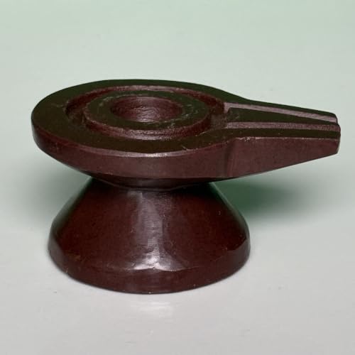 Image of Jaleri Yoni Base, Lingam Holder, Jalahari, Goripitham, Aadhar Saktipith Pitham Argha Stand Panapitham Hasta Kamal Base Jaleradhari For Narmadeshwar Shivling (3 Inch Brown Damru jaladhari)