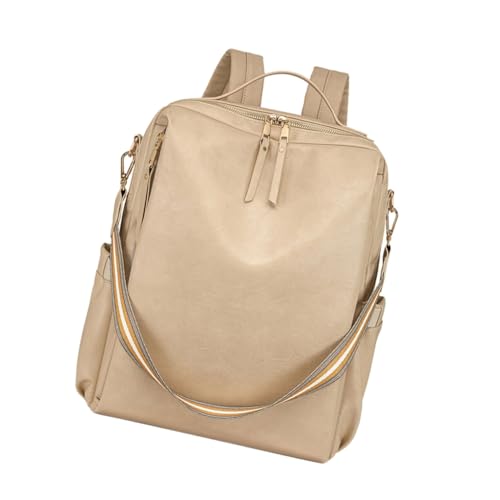 Sac à dos femme blanc en cuir PU style bohème pour l'école et le quotidien