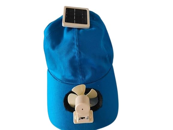 Image of Outdoor Solar Sun Power Hat Cap Cooling Cool Fan for Golf Baseball Sport - Dark Blue