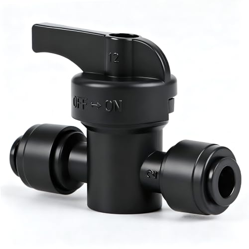 Copadri Quick Connect 1/4 Drip Irrigation Shut Off Valve Fitting: 10 Pieces Push to Fit Drip Line Shutoff Valve Parts for 1/4-Inch Tubing Leak Free Dripline Hose Connectors for Garden Watering System