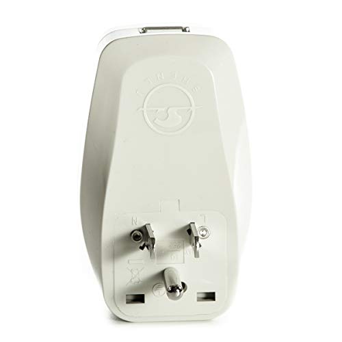 Image of OREI India to USA, Japan, Philippines & More (Type B) Travel Adapter Plug - 3 in 1 - CE Certified - RoHS Compliant with USB and Surge Protection Worldwide Adapter (DBU-B)