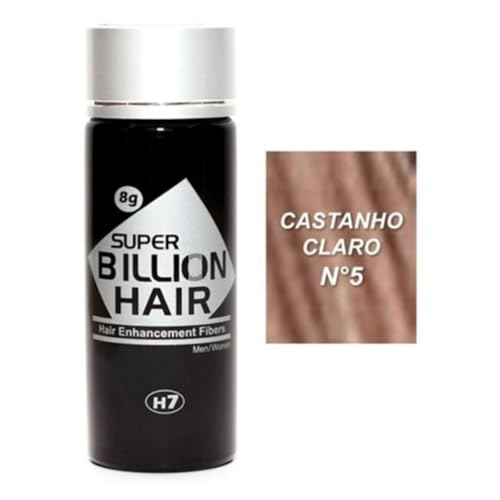 Super Billion Hair Maquiagem Capilar Disfarce para Calvície 8 gramas Castanho Claro