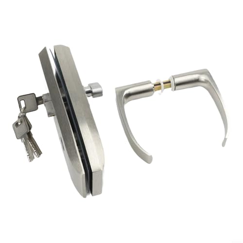 Serrure de poignée de porte en verre en acier inoxydable pour séparation de bureau, loquet de porte simple avec raccord en verre sécurisé, quincaillerie de porte commerciale moderne, mécanisme – vue 9