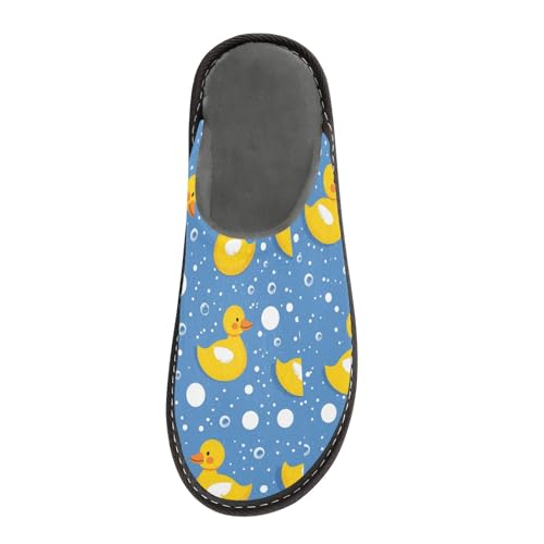 senya Rubber Duckies with Bubbles Fuzzy Slippers Soft Home Bedroom Slippers for Women Men House Shoes3