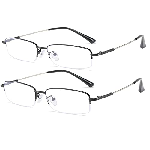 Image of 2 Pack Computer Myopia Glasses Blue Light Blocking Distance Glasses Lightweight Nearsighted Glasses
