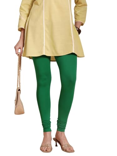 Image of TWIN BIRDS Tailored Cut and Classic Fit Super Stretchable Elastane Fabric Churidar Leggings for Women