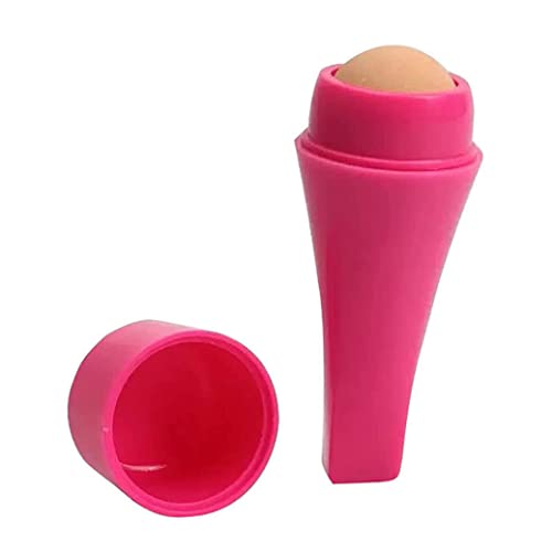 SouiWuzi Rodillo Absorbente de Aceite Piedra volcánica Natural Control de Aceite de Control de Aceite Mini masajeador Rosa para Relajarse el Cuerpo