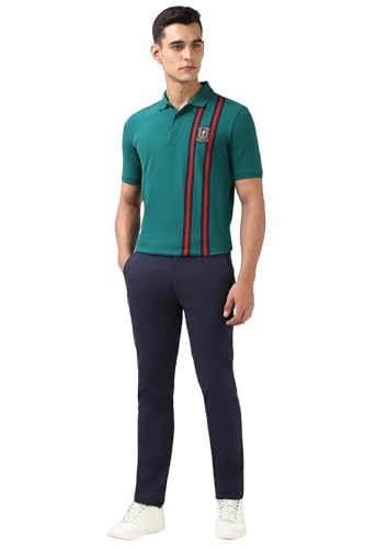 Image of Peter England Men's Slim Fit Mid Rise Super Premium Wrinkle Free Casual Trouser Chinos
