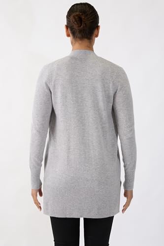 Image of JENNIE LIU Womens 100% Cashmere Open Cardigan Sweater | Long Cardigan Sweaters for Women