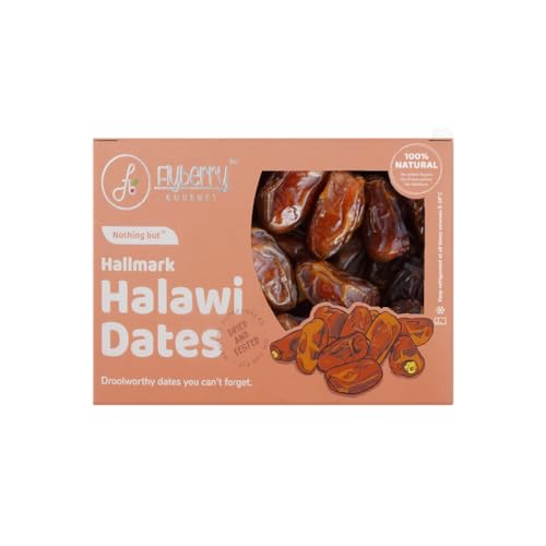 Image of Flyberry Gourmet Halawi Dates (Khajoor /Khajur) 200g | 100% Natural | Rich in Calcium, Iron and Potassium | Instant Energy