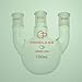 Proglass Straight 3 Necks Round Bottom Flask 100mL,14/20 Joints