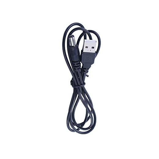 Interchangeable Plugs 1m Cable 5.5 * 2.1mm USB to DC Jack Power Cord Conversion Plug Laptop Power Adapter 8 in 1 DC Connector(1m Cable)