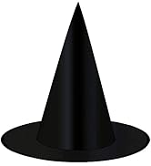 2PCS Halloween Witch Hats Witch Costume Accessory Black Witch Hat for Halloween Party Decoration