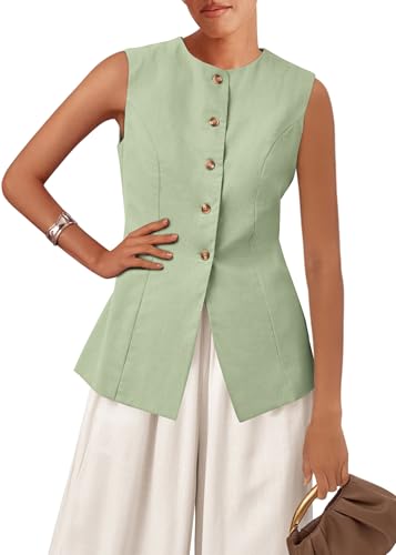 KIRUNDO Vest Tops for Women Trendy Dressy Business Casual Outfits