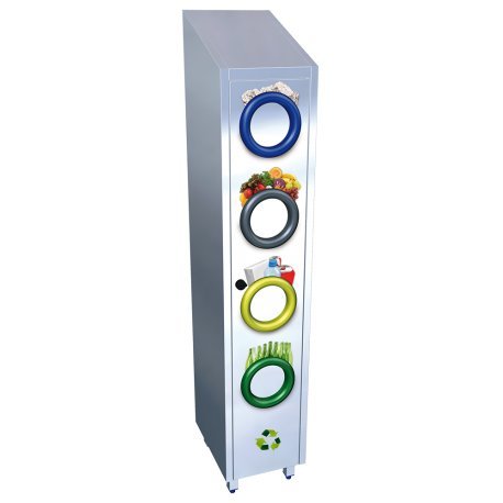 Fricosmos - Contenedor de Reciclaje Vertical 370x505x2010 mm. - 081440