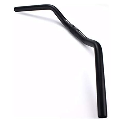 SENQI Road Bicycle MTB Handlebar Comfortable Vintage Highway Fixed Gear Handlebar M Aluminum Alloy Riser Bar (25.4mm x 600mm) Cover