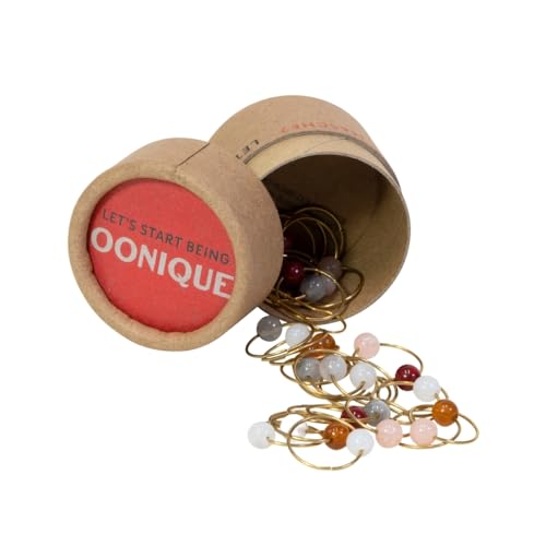 OONIQUE Hochwertiges Maschenmarkierer Set - 40 Metall Ringe in 5 Farben |...