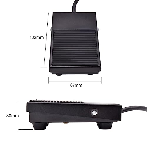 Interruptor de pedal eléctrico de metal momentáneo de 220V y 10A para control estable 6