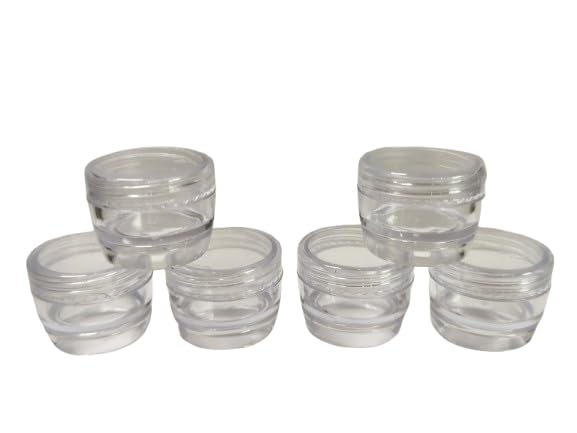 SHREE MAHA 5gm Empty Cosmetic clear Containers, Acrylic Jars, Small Cosmetics, Lip Balm Containers,Transparent Jar with Transparent Cap- (Pack of 24pcs)-image-48
