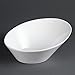 Olympia Whiteware Bols Ovales Inclinés en Porcelaine Blanche 222x246mm - Résistant à Chaleur et Chocs - Va au Lave Vaisselle - Paquet de 3