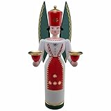 Seiffener Volkskunst Schalling | Lichterfiguren Erzgebirgsfiguren | Erzgebirgskunst Weihnachtsfiguren | Engel farbig 29 cm