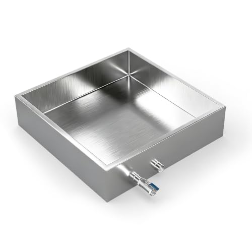 Image of Marada Maple Syrup Evaporator Pan with Dual Interface Steam Table Pan,304 Stainless Jam Food Chafing for Home, Outdoor, Cooking (24 inchL x 24 inchW x 6 inchH)