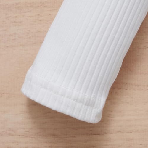 Toddler Girl Outfits Fall Winter Clothes Knitted Cotton Solid Color Ruffle Long Sleeves Tops+ Mini Skirts Set4