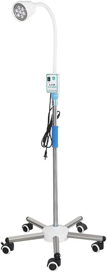 Mobile Surgical Medical Light Lamp, Medical Beauty Exam Lamp, 7 LED Lamp Beads, Adjustable Height, 360°All-Round Lighting, Universal Wheel Design, for Dentistry/Medical/Orthopedics