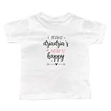 I Make Dziadzia's Heart Happy Black or White Infant or Toddler T-Shirt, Grandson or Granddaughter Present, Kid Shirt, Valentine's (Dziadzia Heart Happy Shirt)