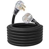 MaxWorks 80703 Heavy Duty 40 Foot 8 AWG/3C 6-50 Nema R Plug Lighted Welding Cord with ETL Approved