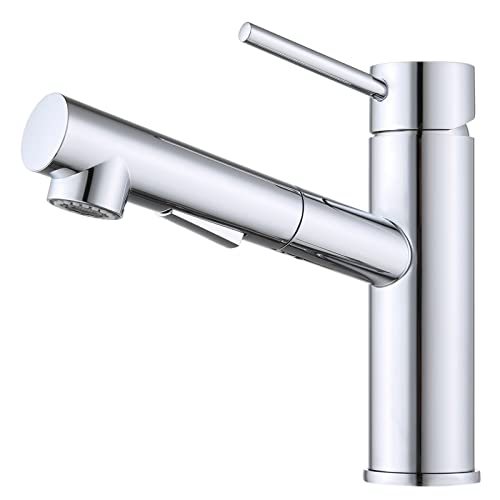 Homelody Robinet de Cuisine Extractible Bec Pivotant Mitigeur avec Douchette Robinet évier 2 Jets au Choix Chromé en Acier Inox pour Evier de Cuisine Salle de Bains Cover