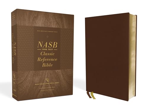 NASB, Classic Reference Bible, Genuine Leather, Buffalo, Brown, Red Letter, 1995 Text, Comfort Print